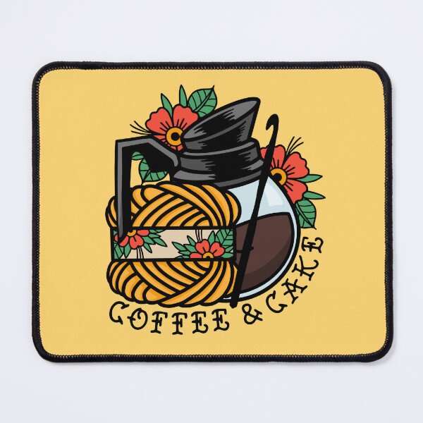Item preview, Crochet, Coffee & Cake Yarn Tattoo designed and sold by PinkSheepMerch.