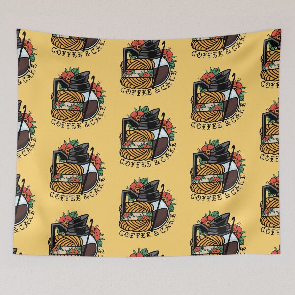 Item preview, Crochet, Coffee & Cake Yarn Tattoo designed and sold by PinkSheepMerch.
