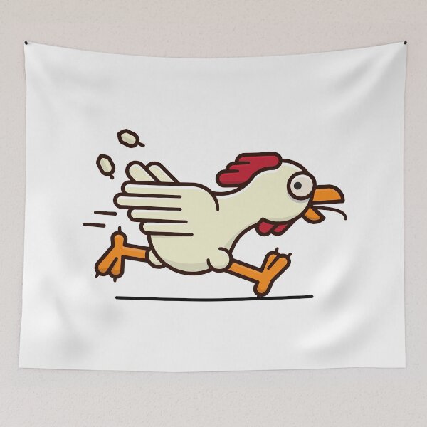 Item preview, CARTOON OF A RUNNING HEN designed and sold by infinitearte.
