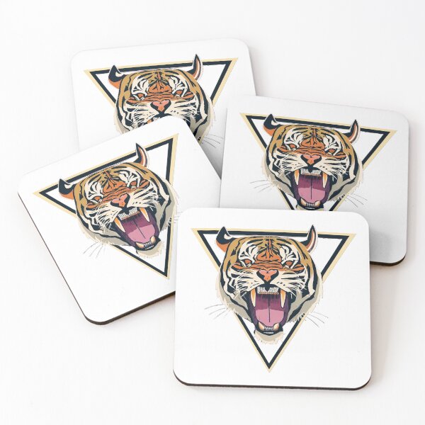 Item preview, Roaring Tiger in Triangles - Abstract Wildlife Tee designed and sold by FOCorps.