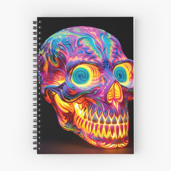 Item preview, Trippy Blacklight Style Dayglo Skull designed and sold by Matt's Artificial Nature.