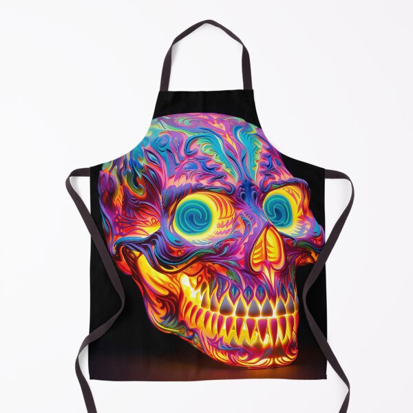 Item preview, Trippy Blacklight Style Dayglo Skull designed and sold by Matt's Artificial Nature.