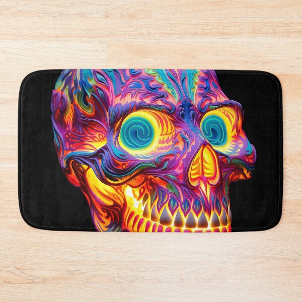 Item preview, Trippy Blacklight Style Dayglo Skull designed and sold by Matt's Artificial Nature.