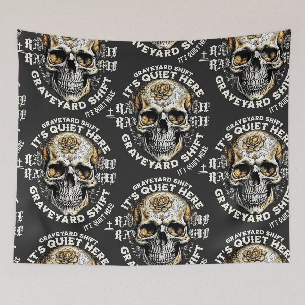 Item preview, Graveyard Skull with Flowers designed and sold by Mlaniel.