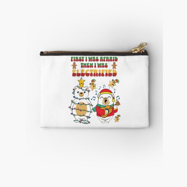 Item preview, First I was afraid then I was electrified, funny white bear in Christmas lights designed and sold by BritishDelights.