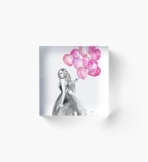 Balloons pink Acrylic Block