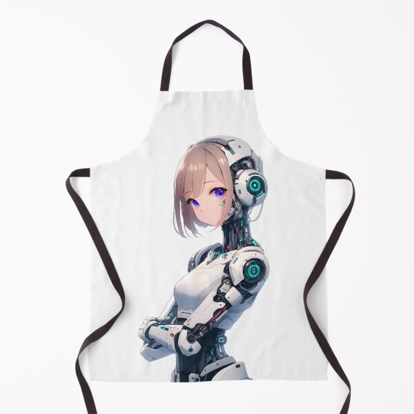 Item preview, Kawaii Robot Girl - Cyber Anime Style designed and sold by chromavibes-art.