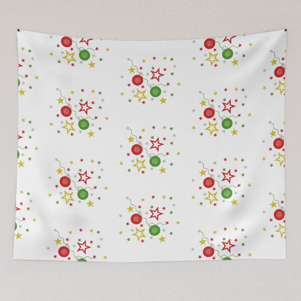 Item preview, Christmas pattern decorative stars and balls  designed and sold by Niceprint42.