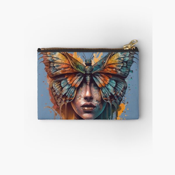Item preview, Fluttering Hearts: Digital Butterfly Illustration on Woman's Face designed and sold by FOCorps.