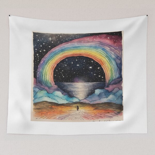 Item preview, Enchanting Cosmos: Vibrant Artistry with a Rainbow Touch designed and sold by SSulatul101.