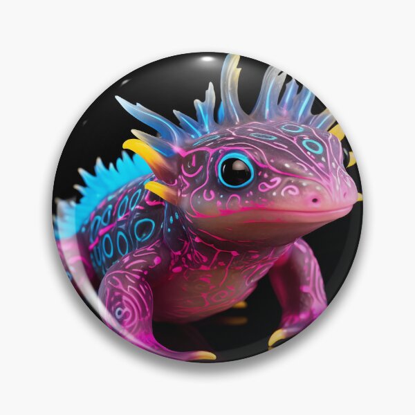 Item preview, Blacklight Style Rave Axolotl  designed and sold by Matt's Artificial Nature.