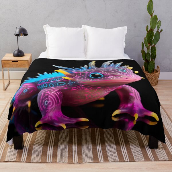 Item preview, Blacklight Style Rave Axolotl designed and sold by Matt's Artificial Nature.
