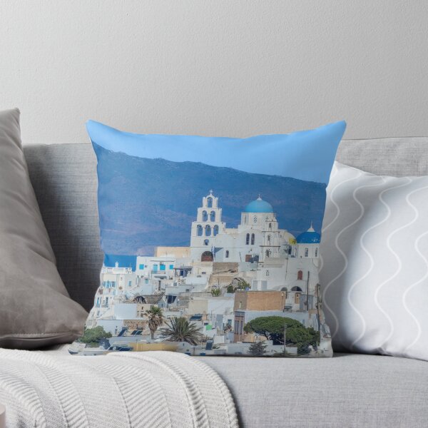 Item preview, El campanario de la iglesia y la ciudad de Fira, Santorini, Grecia designed and sold by SafariByMarisa.