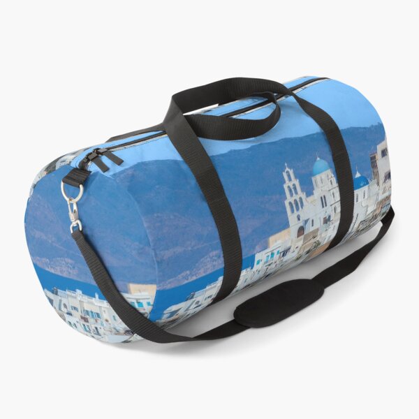 Item preview, Church Bell Tower and Town of Fira, Santorini, Greece designed and sold by SafariByMarisa.