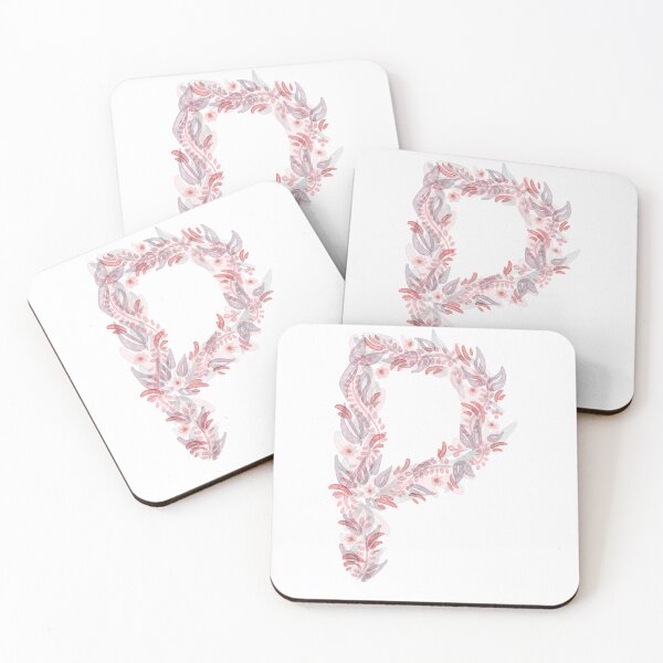 Item preview, Soft Pink and Purple Watercolor Floral Monogram P designed and sold by serafineaandd.