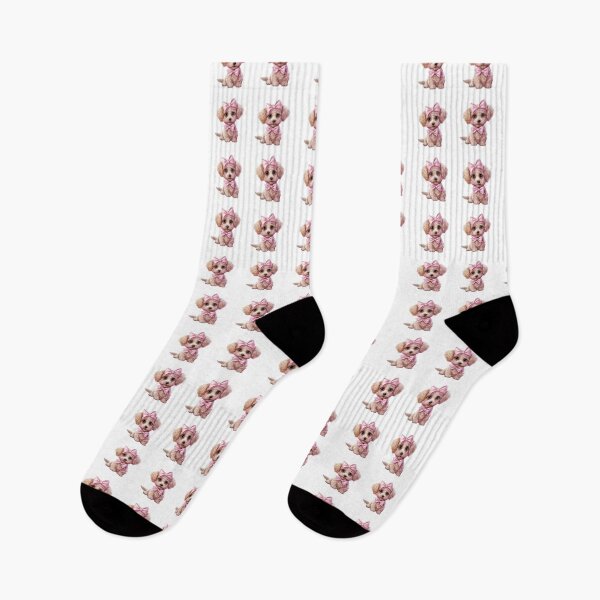 Item preview, Cute Poodle Puppies With Pink Bows designed and sold by TheAnimalZ00.