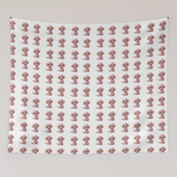 Item preview, Cute Poodle Puppies With Pink Bows designed and sold by TheAnimalZ00.