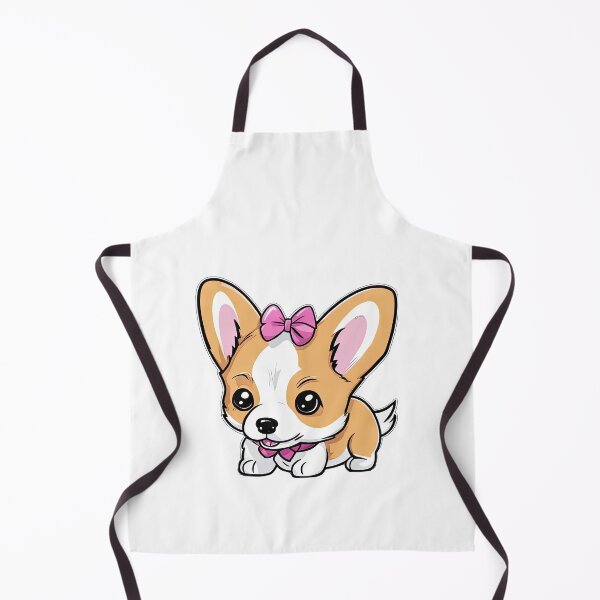 Item preview, Chibi Welsh Corgi with pink ribbon designed and sold by Bilisik.