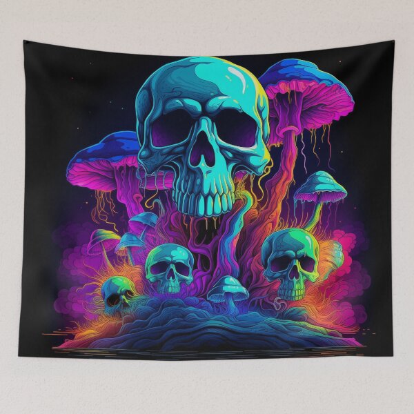 Item preview, Blacklight Style Phosphorescent Skulls and Shrooms designed and sold by Matt's Artificial Nature.