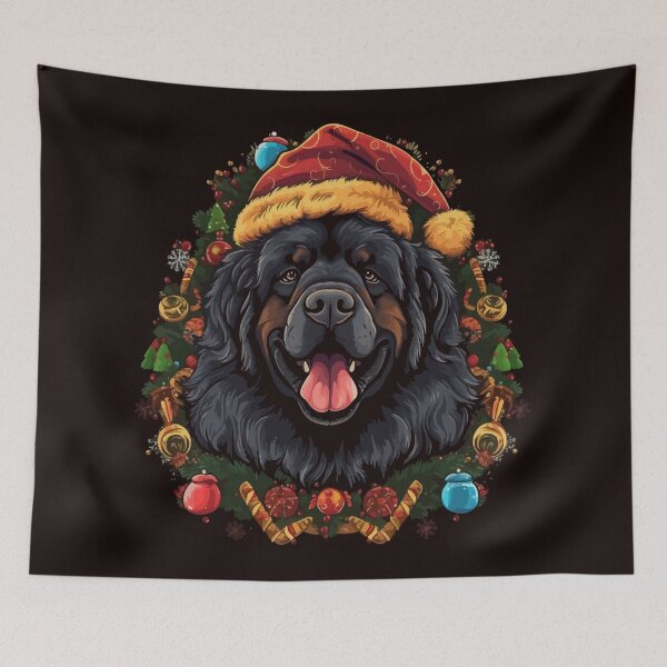 Item preview, Christmas Tibetan Mastiff designed and sold by creativellashop.
