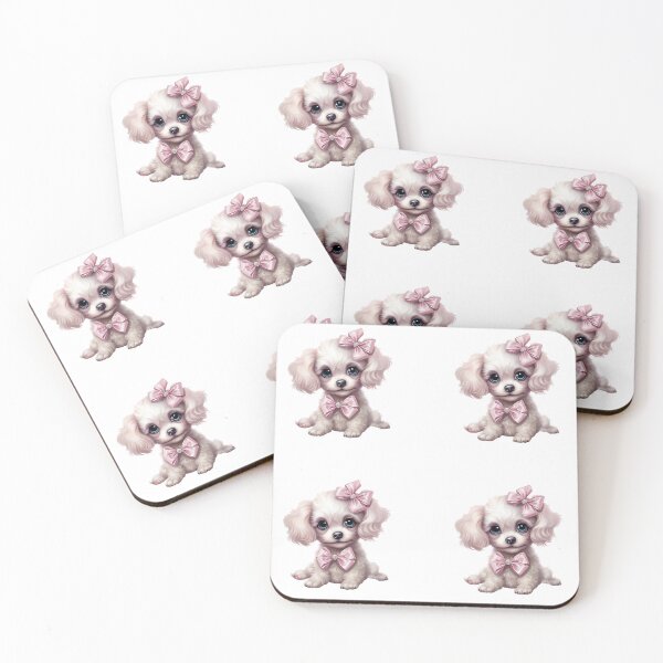 Item preview, Cute Poodle With Pink Bows designed and sold by TheAnimalZ00.