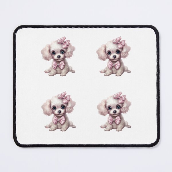 Item preview, Cute Poodle With Pink Bows designed and sold by TheAnimalZ00.