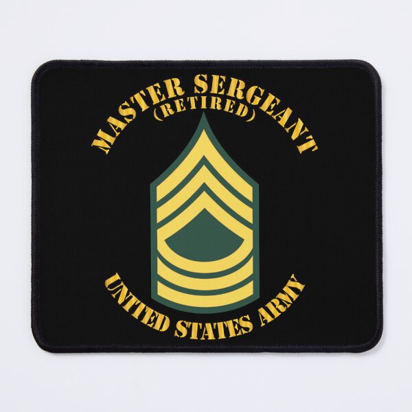 Artikelvorschau, Armee – Eingetragen – MSG – Master Sergeant – Std – Im Ruhestand entworfen und verkauft von Military Insignia Products.