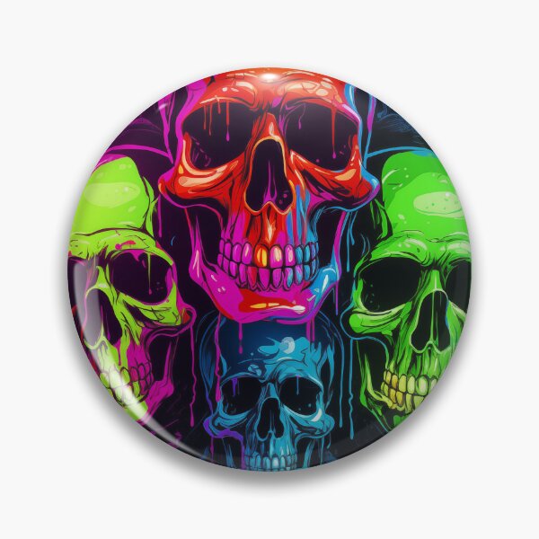 Item preview, Blacklight Style Quartet of Neon Skulls designed and sold by Matt's Artificial Nature.