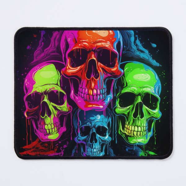 Item preview, Blacklight Style Quartet of Neon Skulls designed and sold by Matt's Artificial Nature.