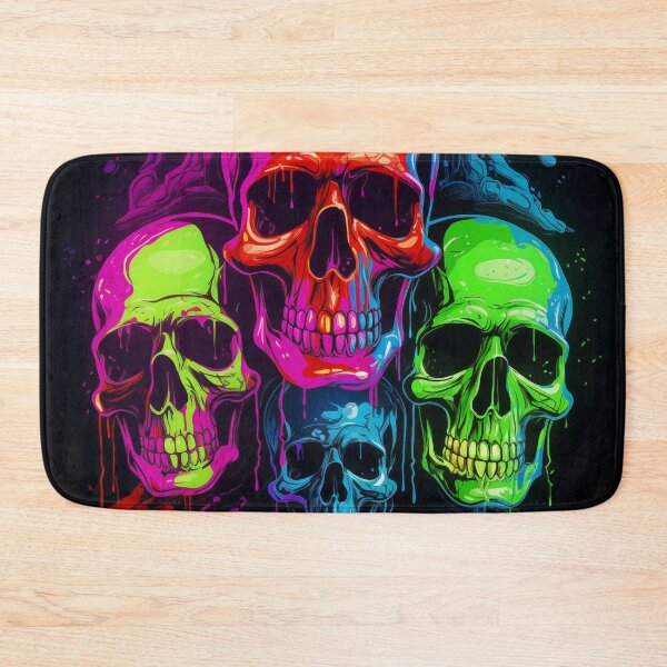 Item preview, Blacklight Style Quartet of Neon Skulls designed and sold by Matt's Artificial Nature.