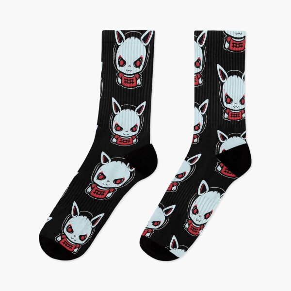 Item preview, Conejo blanco estilo kawaii con amenazadores ojos rojos. designed and sold by InfinityCircle.