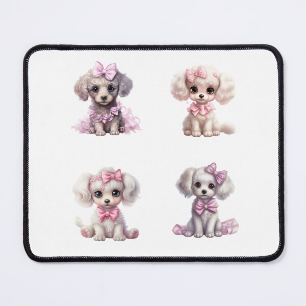 Item preview, Cute Poodles With Pink Bows designed and sold by TheAnimalZ00.