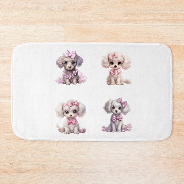 Item preview, Cute Poodles With Pink Bows designed and sold by TheAnimalZ00.