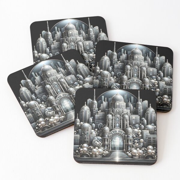 Item preview, "Pearlescent City: Baroque Elegance in Art Deco" designed and sold by ByDigitalDream.