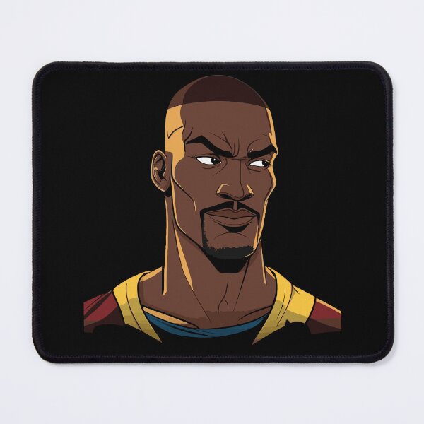 Item preview, Cool Smiling Black Super Hero Portrait - African SuperHero Cartoon Style designed and sold by MadeByRobots.