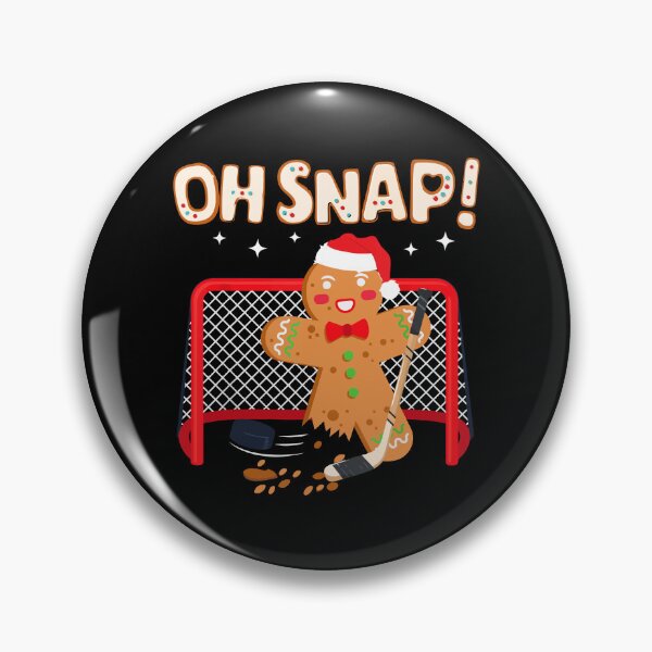 Item preview, Hockey Goalie Funny Christmas Gingerbread Man Oh Snap Cookie  designed and sold by jaggyboy.