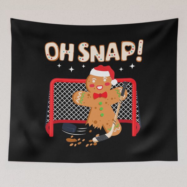 Item preview, Hockey Goalie Funny Christmas Gingerbread Man Oh Snap Cookie  designed and sold by jaggyboy.