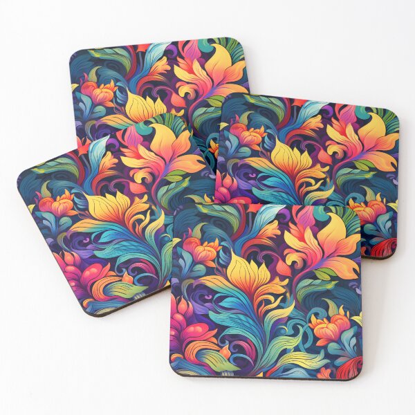 Item preview, Colorful plant pattern - rave, techno designed and sold by unknown-places.