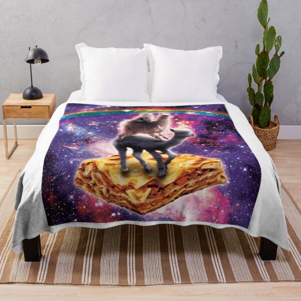 Item preview, Space Cat Llama Alpaca Riding Lasagne designed and sold by SkylerJHill.