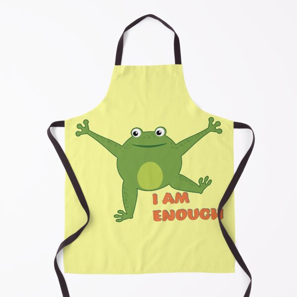Item preview, I Am Enough. Funny happy green cartoon cute thick frog designed and sold by NataliaVVV.