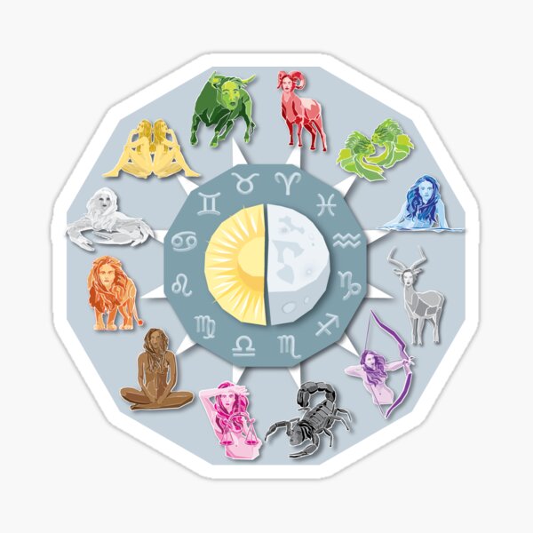 Zodiac Goddesses Sticker