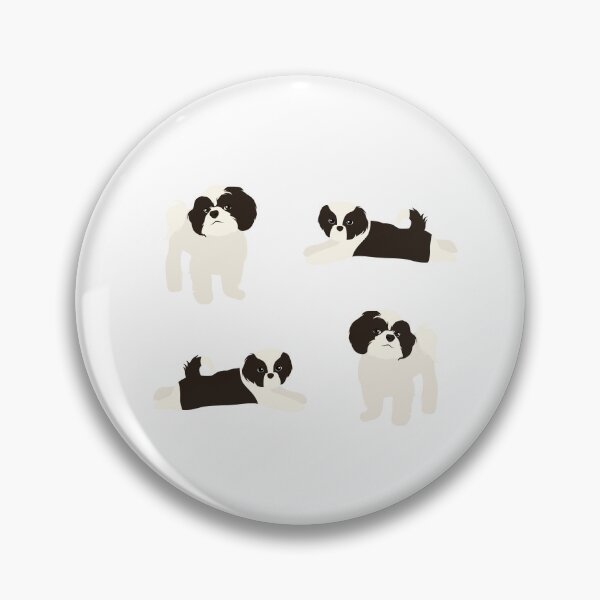 Item preview, Cute Black and White Shih Tzu Dogs designed and sold by TheAnimalZ00.