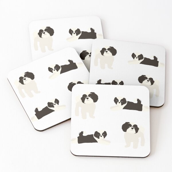 Item preview, Cute Black and White Shih Tzu Dogs designed and sold by TheAnimalZ00.