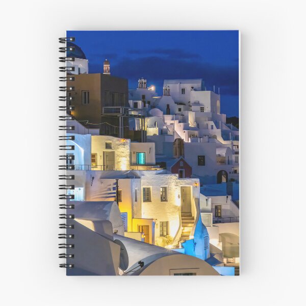 Item preview, Lights at Night in Oia, Santorini, Greece designed and sold by SafariByMarisa.