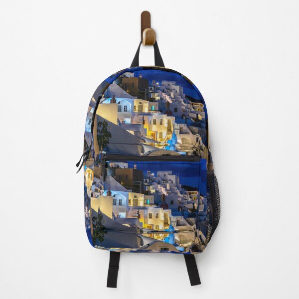 Item preview, Lights at Night in Oia, Santorini, Greece designed and sold by SafariByMarisa.
