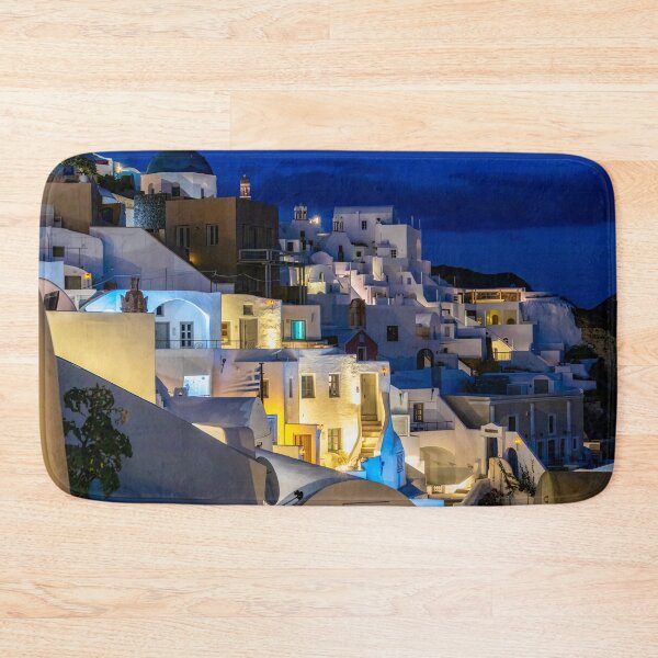 Item preview, Lights at Night in Oia, Santorini, Greece designed and sold by SafariByMarisa.