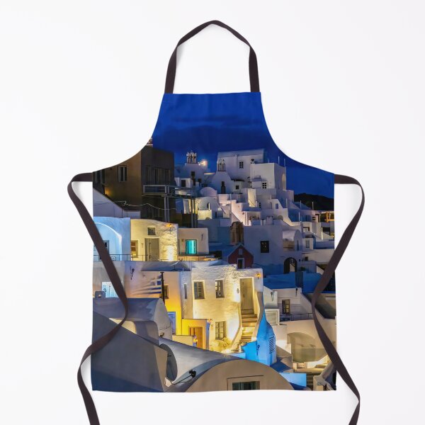 Item preview, Lights at Night in Oia, Santorini, Greece designed and sold by SafariByMarisa.