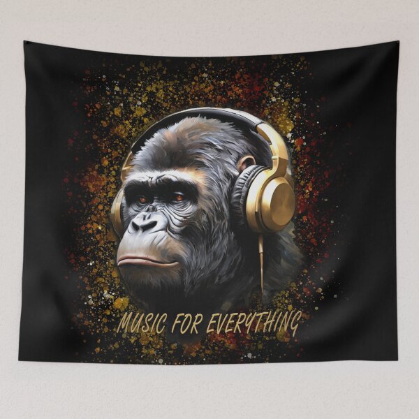 Item preview, Gorilla And Music, MUSIC FOR EVERYTHING designed and sold by CrisMor-Art.