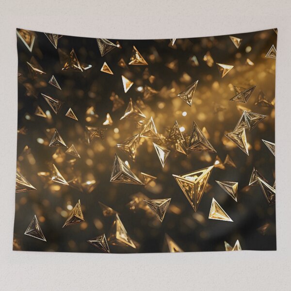 Item preview, Shiny golden diamonds designed and sold by AI-Only Creations.