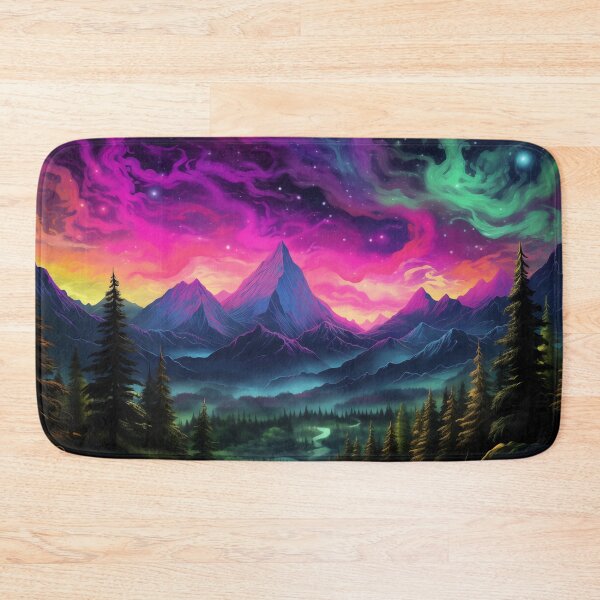 Item preview, Blacklight Style Bioluminescent Mountains and Heavens designed and sold by Matt's Artificial Nature.